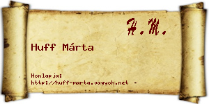 Huff Márta névjegykártya